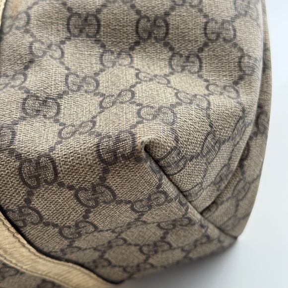 Gucci GG Supreme Canvas Tote Bag with Leather Trim - Picture 12 of 13